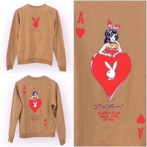 Playboy Club Sweatshirt Tokyo Japan Anime Card Ace Of Hearts Unisex